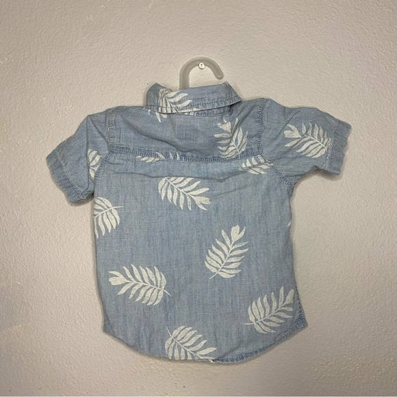 Baby B’gosh | Baby boy Leaf design Button Down shirt Size 18M - Picture 3 of 7